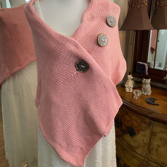 Pure Handknit Accessories - Soft Pink Knit Scarf